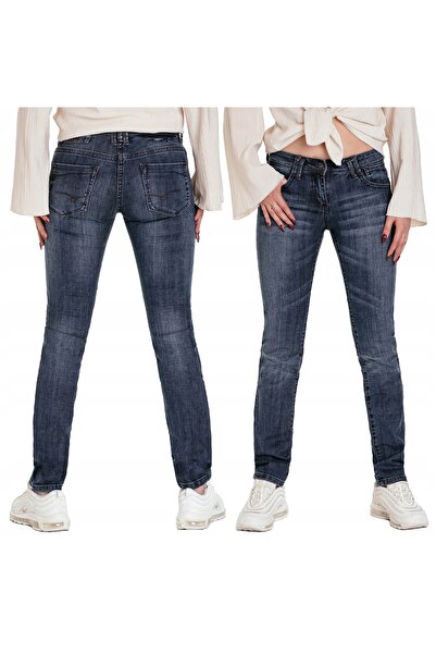 NO BRAND Blugi de damă bleumarin, skinny, slim fit, cu Lycra elastică, 411, 7...