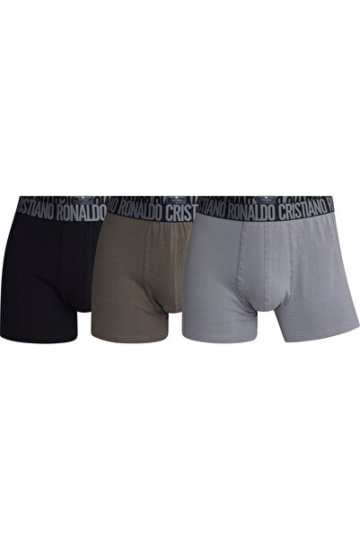 NO BRAND Boxeri bărbați Cr7, pachet de 3, culori clasice, bumbac premium, L