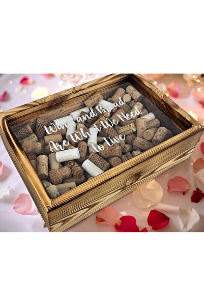 NO BRAND Cutie din lemn pentru capace și capsule de vin, cutie personalizată ...