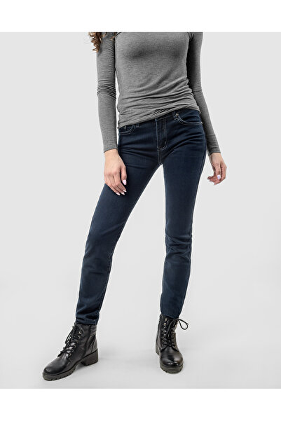 NO BRAND Blugi de damă bleumarin, elastici, cu croială dreaptă, 9123 82 cm