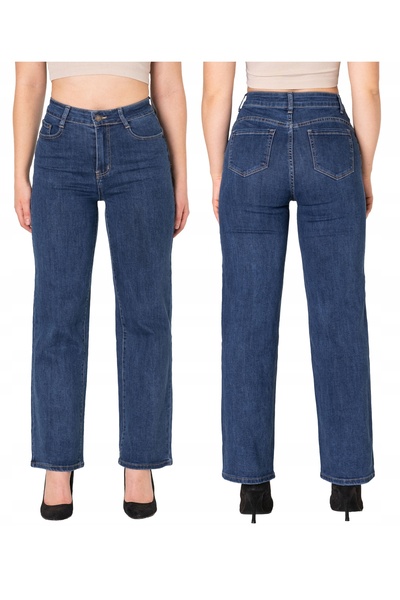 NO BRAND Sweden Pantaloni Push-Up de damă, blugi largi cu picior lat 2279 48