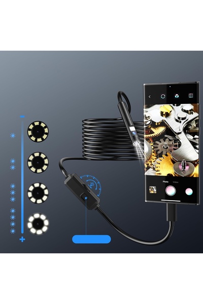 NO BRAND Cameră de inspecție pentru telefoane iPhone și Android, endoscopică ...