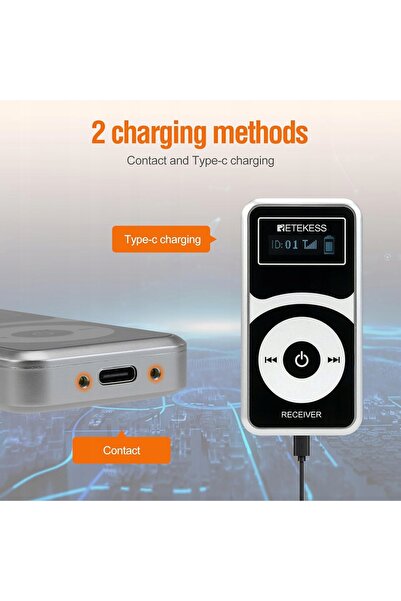 NO BRAND Retekess T130P Sistem de ghidaj turistic fără fir, Sistem de audiogh...
