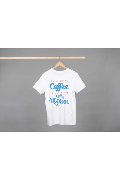 Noname Tricou Unisex Bumbac Premium Casual " Alcohol " Inscriptie
