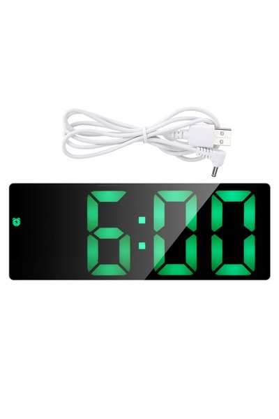 NO BRAND Ceas deșteptător electronic, vertical, cu termometru LED, mare, modern.