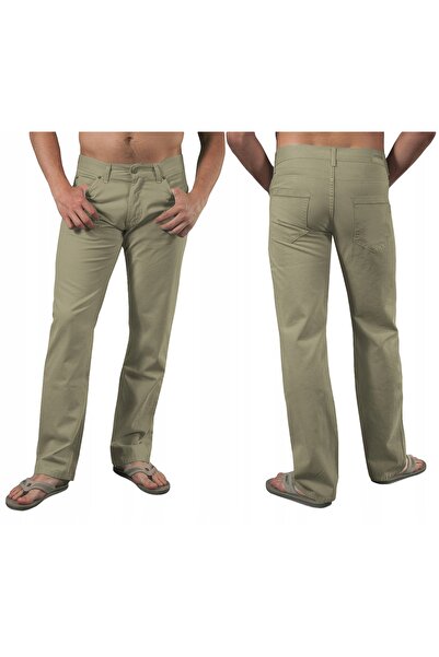 NO BRAND Pantaloni largi subțiri pentru bărbați, 100% bumbac, pentru vară, Hu...