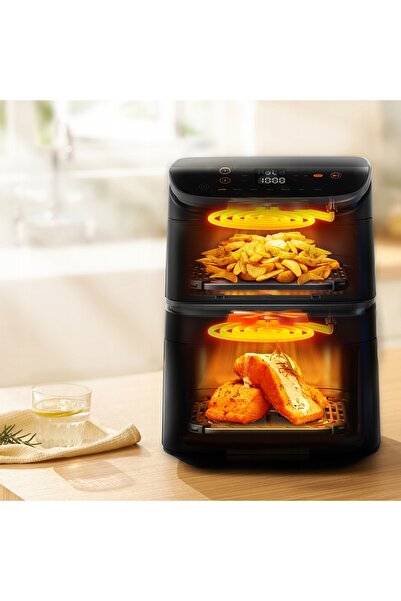 NO BRAND Friteuză cu aer cald Cosori Turbo Tower 10,8L 2630W Negru