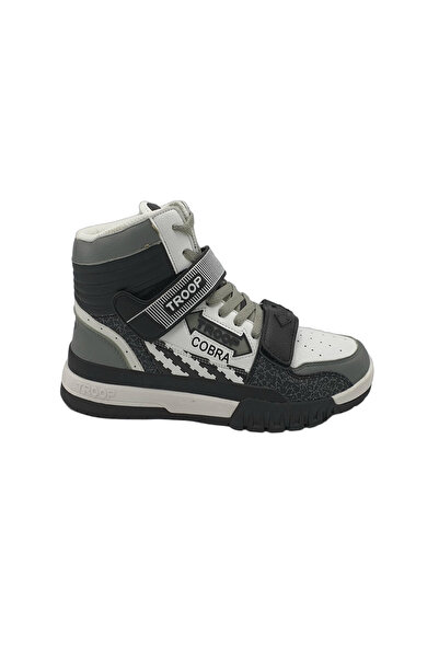 TROOP Adidasi barbati Cobra High, imitatie de piele, alb gri
