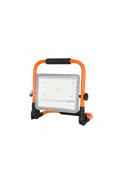 NO BRAND Proiector LED cu halogen 50W 5000K portabil pentru șantier cu mâner