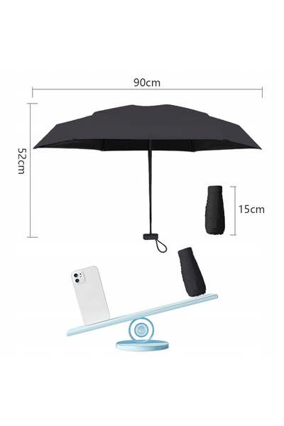 NO BRAND Umbrelă pliabilă, umbrelă de ploaie pentru călătorii, umbrelă ușoară