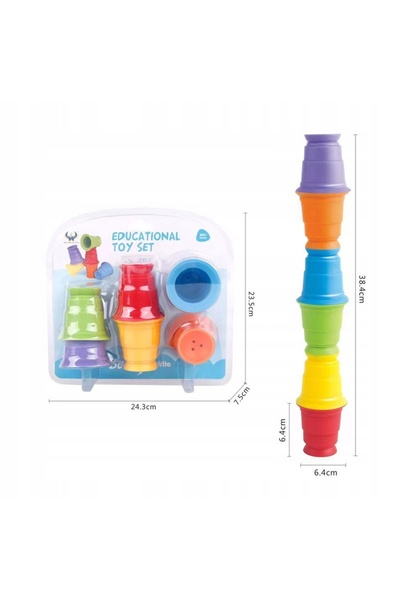 NO BRAND Jucărie educativă pentru copii, jucărie de stivuit în formă de pahar...
