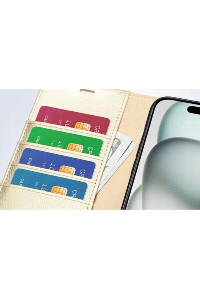 NO BRAND Husă din piele Ocase pentru iPhone 16 Plus, tip portofel cu clapetă,...