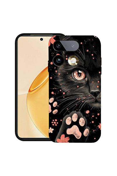 bestcase ®   Husă TPU Ultra Subțire pentru Realme 16 Pro 5G, Pisică Neagră, 3...