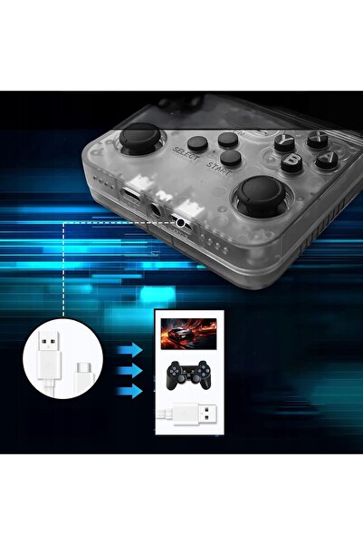NO BRAND R40S Pro Retro Gaming Card de memorie de 256 GB cu ecran HD de 3,5 inci