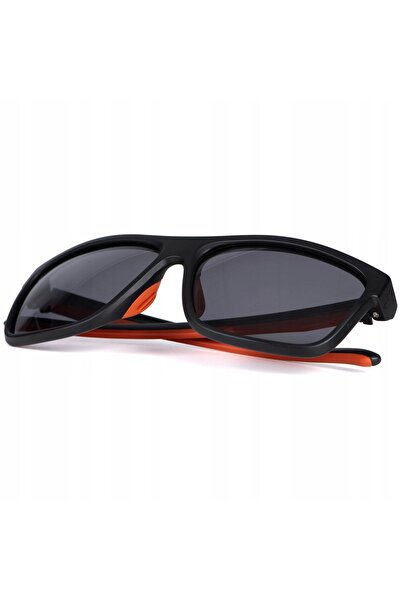 NO BRAND FOX Okulary Collection Ochelari de soare Negru Portocaliu - Gri