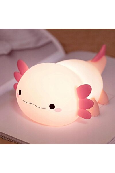 NO BRAND Lampă de veghe XL pentru copii, axolotl, din silicon moale, LED, USB