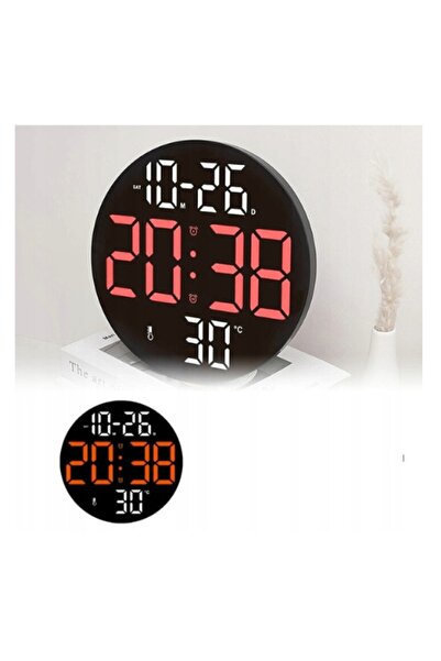 NO BRAND Ceas electronic LED modern de perete, digital, cu alarmă, telecomand...