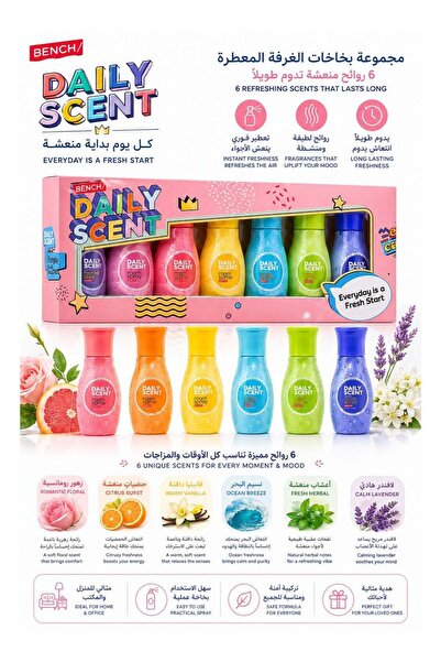 BENCH Daily Scent Trial Pack, 6 Fresh Fragrances, 25ml Each