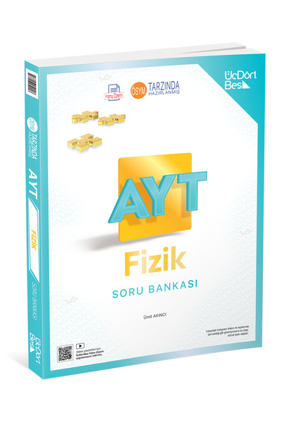 Üç Dört Beş Yayıncılık TYT Fizik-AYT Fizik Soru Bankası Yeni Baskı 2027 yks işaret kalem hediyeli