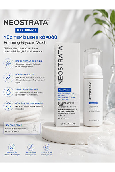 NeoStrata Resurface Glikolik Asitli Arındırıcı ve Pürüzsüzleştirici Yüz Temiz...