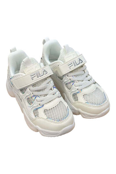 FILA Παιδικά Αθλητικά Παπούτσια Memory Ψηλά με Velcro Λευκά