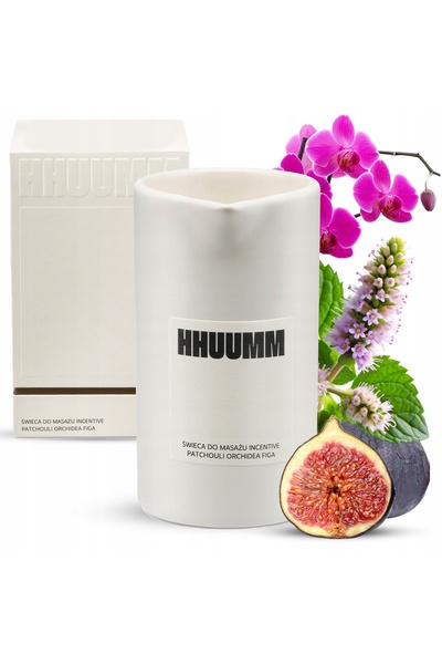 NO BRAND Hhuumm Lumânare de masaj cu Patchouli, Orhidee și Fig, Incentive 210ml