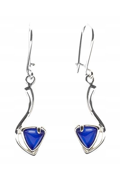 NO BRAND Cercei frumoși din argint sterling cu safir Uleksyt! !