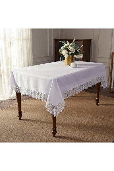 NO BRAND Față de masă elegantă cu guipure 140X180 053 Crem