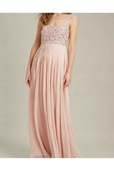 NO BRAND Rochie de cocktail roz Dorothy Perkins 40, maxi, plisată, cu bretele