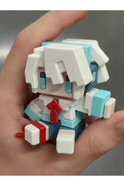 Modellio3D Vocaloid Yanhe Pixel Style Mini Figür