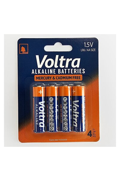 Voltra Baterii Alcaline AA 1,5V, Set 4 buc., Alimentare Practică și Fiabilă