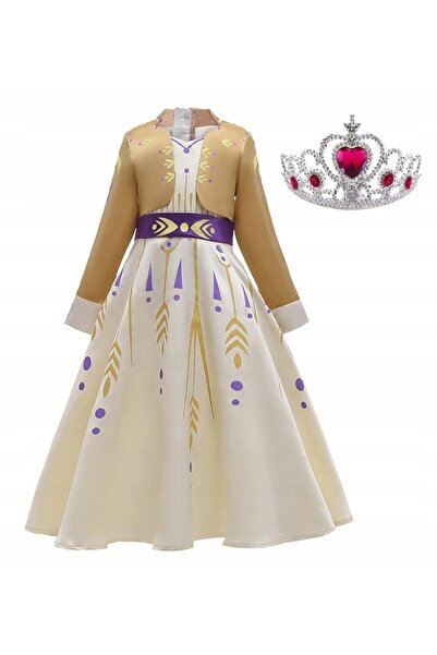 NO BRAND Costum Anna Frozen 2 pentru balul de carnaval 134/140