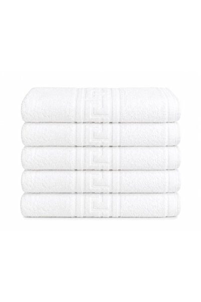 RMR textile set de 5 buc prosop alb 70x 130 cm hotelier 500gsm fir dublu ,bor...