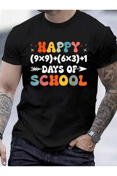 Astogria13 تي شيرت من القطن بنسبة 100% بتصميم 100 Days Of School Groovy Math ...