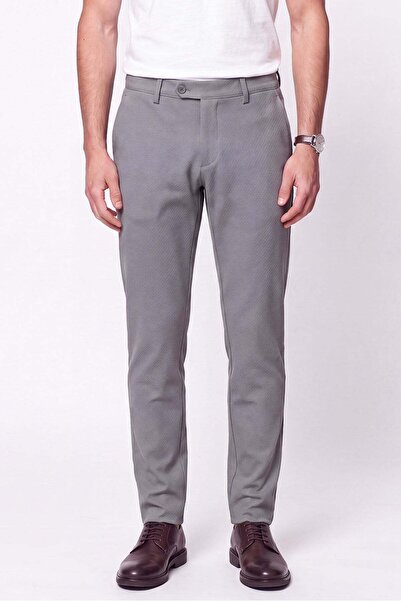 Efor Comfort Fit Waffle Fabric Stretch Cotton Gray Jogger Pants P 1224