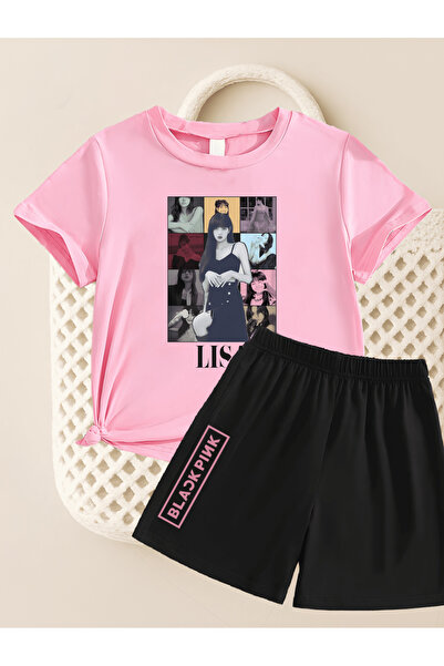 MAGORS Lisa from Blackpink K-Pop Printed Cotton Short Sleeve Children's Tshir...