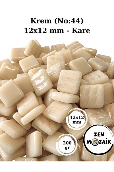 Zen Mozaik Sanatsal Mozaik Çalışmalarınız Için 12X12 Mm - Kare Cam Mozaik Taşı