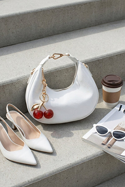 Berlesi White Charm Gift Women's Shoulder and Crossbody Bag