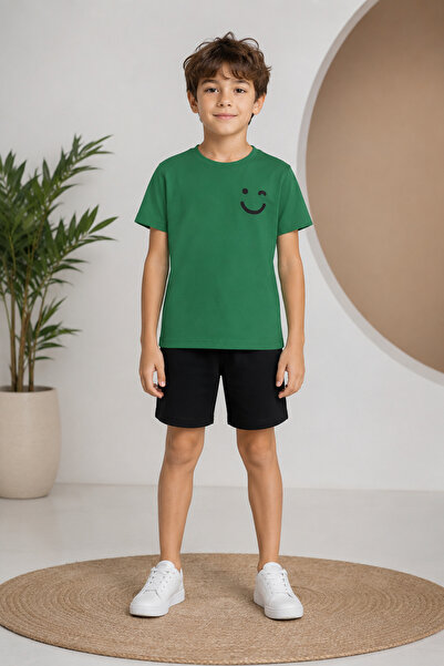 SAINT YUX Emoji Printed Top and Bottom Kids Set