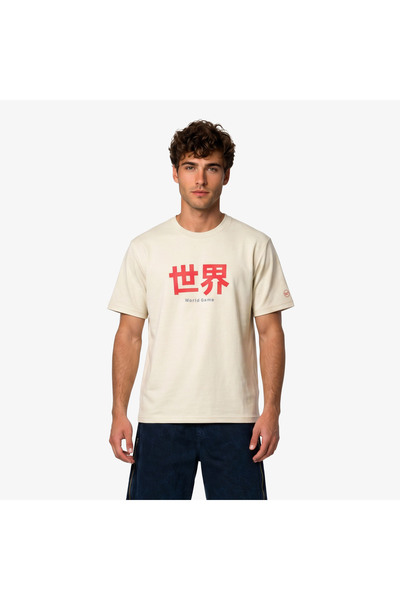United4 Regular Fit Men's Cream T-Shirt