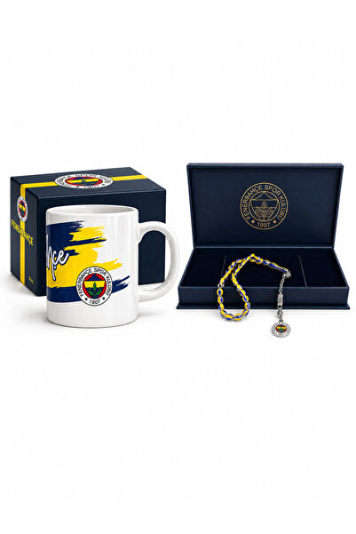 Fenerbahçe License-Protected New Season Metal Rope Praying Beads + Mug with S...