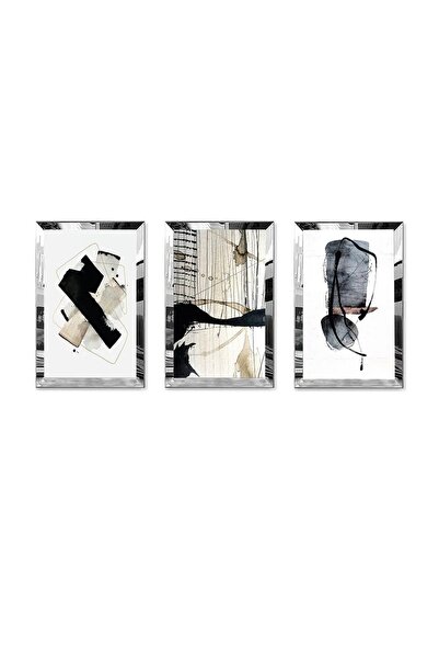 OEM Set Wallxpert de 3 tablouri decorative din MDF/plexiglas, 3x50x70 cm, ram...
