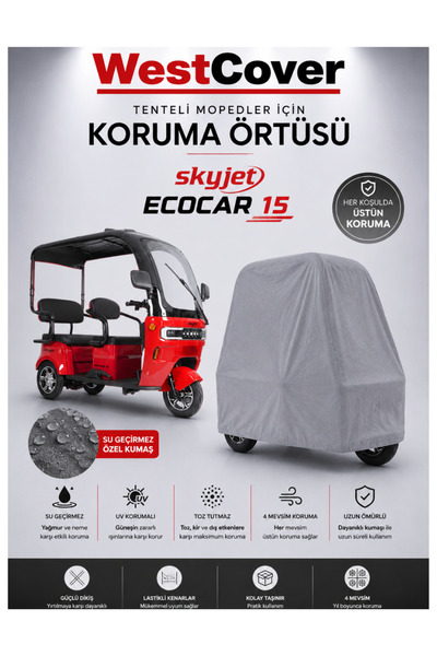 WestCover Skyjet Ecocar 15 3-Wheel Electric Moped Compatible Waterproof | Uv ...