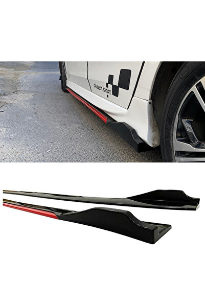 HasAkman Vw Golf Mk6 2008-2014 Kırmızı Şeritli Renkli Yan Marşpiyel 2 Adet Pi...