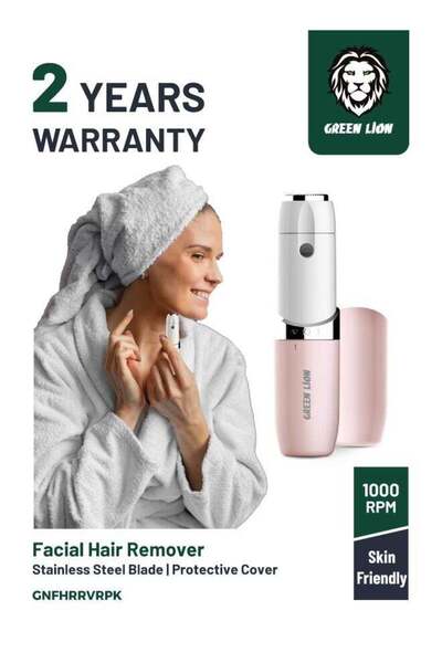 Green Lion Facial Hair Remover 1000 RPM with Stainless Steel & Protective Cov...