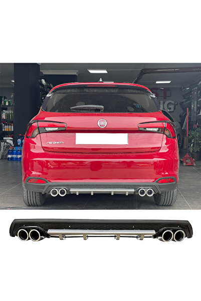 HasAkman Fiat Egea Hb Gri Difüzör Çiftli Yuvarlak Egzoz Görünümlü D Tip Difizör