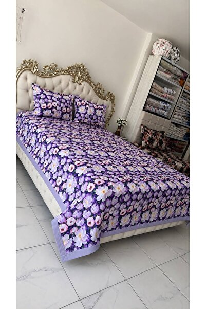 AHSEN TASARIM Double Quilted Pique Set 220X240 Double Bedding Cover Set, Piqu...