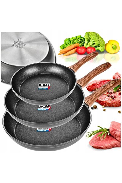 Karl Hausmann Set de tigăi pentru inducție și gaz, pentru prăjit, 20/24/26cm,...