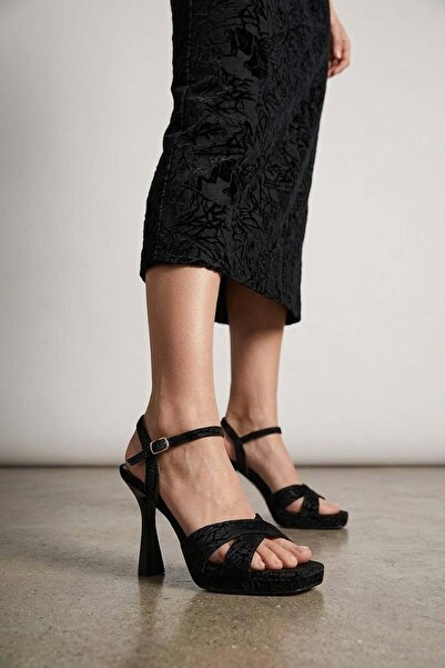 Ayakkabı Fuarı Elit Fls053-657T Women's Classic Heeled Shoes Black