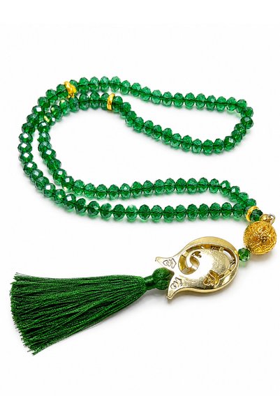 Deniz Elmasları Crystal Prayer Beads 6 mm with Tulip Tassels |   Crystal Glas...